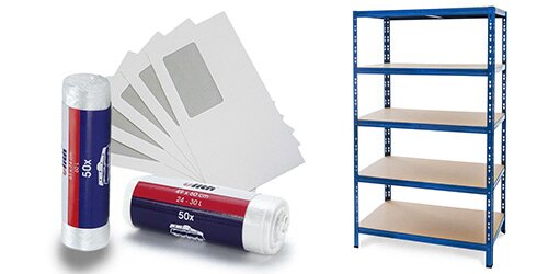 Lager und Buerobedarf und Verpackungszubehoer