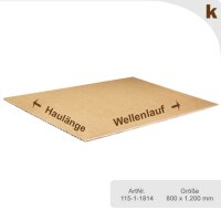 Wellpappformate 1-wellig (B-Welle)