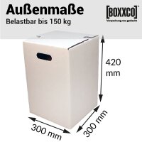 1-teiliger Papphocker weiß | 300x300x420 mm