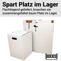 1-teiliger Papphocker weiß | 300x300x420 mm