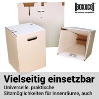 1-teiliger Papphocker weiß | 300x300x420 mm