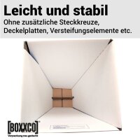 1-teiliger Papphocker weiß | 300x300x420 mm