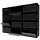 PlasticBOXX 600x400x320 mm | black | with front flap and handles