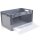 PlasticBOXX 600x400x320 mm | gray | with front flap and handles