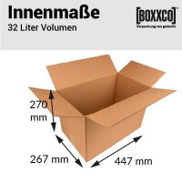 1-wellige Faltkartons 447x267x270 mm