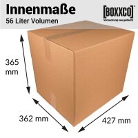 1-wellige Faltkartons 427x362x365 mm