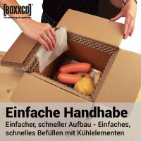 BOXXcool Faltkartons mit Wabeninlay | 237x187x190 mm | 7,5 Liter