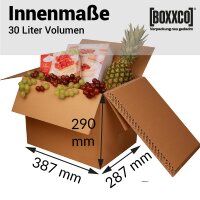 BOXXcool Faltkartons mit Wabeninlay | 387x287x290 mm | 30 Liter
