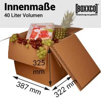 BOXXcool Faltkartons mit Wabeninlay | 387x322x325 mm | 40...
