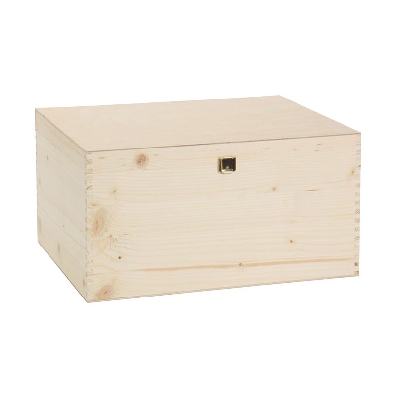 Holzkisten mit Klappdeckel 365x260x190 mm | 6er Wein/Sekt