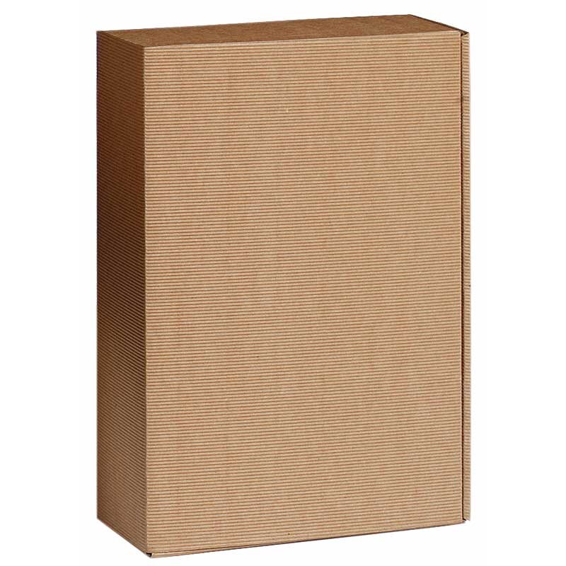 Presentation boxes wave structure nature | 3 wine/champagne bottle | 260x93x360 mm