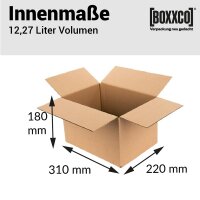 1-wellige Faltkartons 310x220x180 mm (DIN A4)