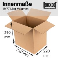 1-wellige Faltkartons 310x220x290 mm (DIN A4)