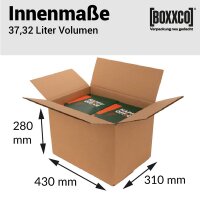 2-wellige Faltkartons 430x310x280mm (DIN A4, DIN A3)