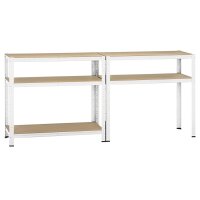Metall-Schwerlastregal weiß 1800x900x450 mm - 5 Böden