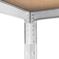 Metall-Schwerlastregal weiß 1800x900x450 mm - 5 Böden