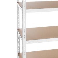 Metall-Schwerlastregal weiß 1800x900x450 mm - 5 Böden
