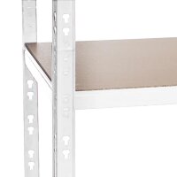 Metall-Schwerlastregal weiß 1800x900x450 mm - 5 Böden