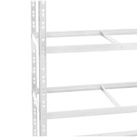 Metall-Schwerlastregal weiß 1800x900x450 mm - 5 Böden
