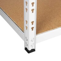 Metall-Schwerlastregal weiß 1800x900x450 mm - 5 Böden