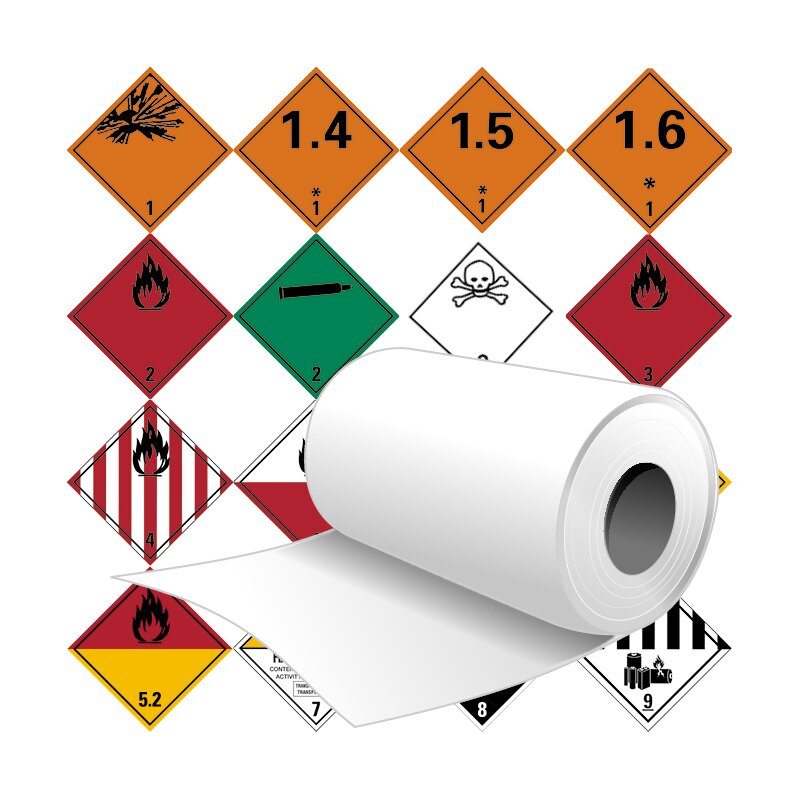 Gefahrgutetiketten | Rolle