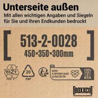 2-wellige Faltkartons 450x350x200-300mm