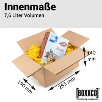 2-wellige Faltkartons 285x190x140 mm