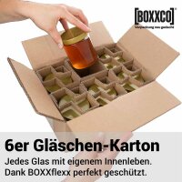 BOXXflexx Glasversandkartons | 6 Gläser | Komplettset