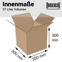 2-wellige Faltkartons 300x300x100-300 mm
