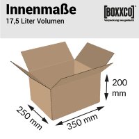 2-wellige Faltkartons 350x250x200 mm