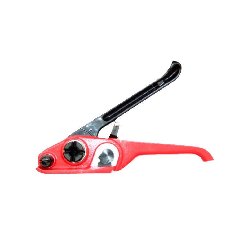 Metal strap tensioner for strapping band