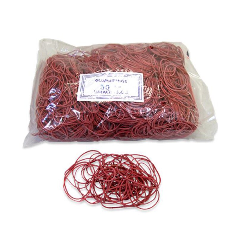 Gummiringe rot | 1 mm breit