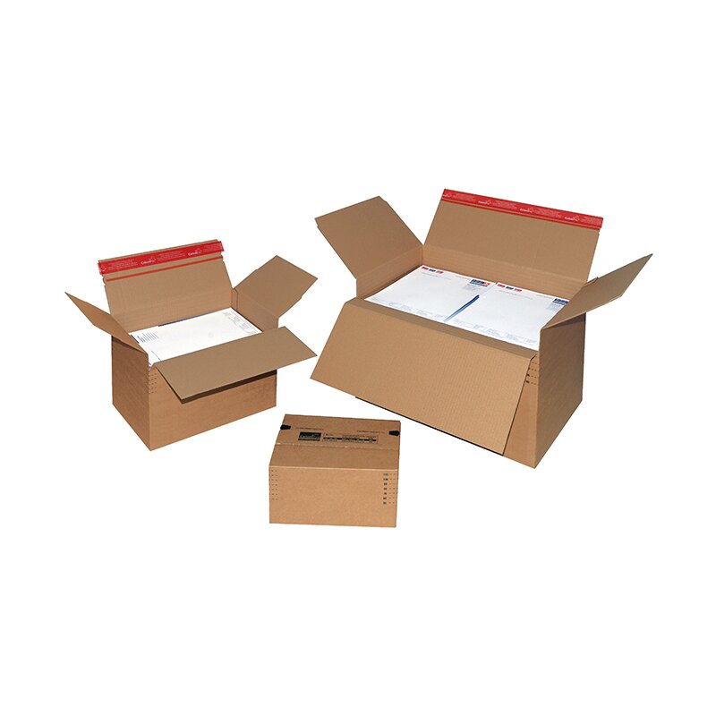 Höhenvariable Automatikkartons mit SK-Streifen 305x228x70-160 mm (DIN A4+)