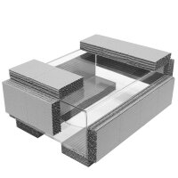 geschlitzte Platten Polster 100x100x30 mm