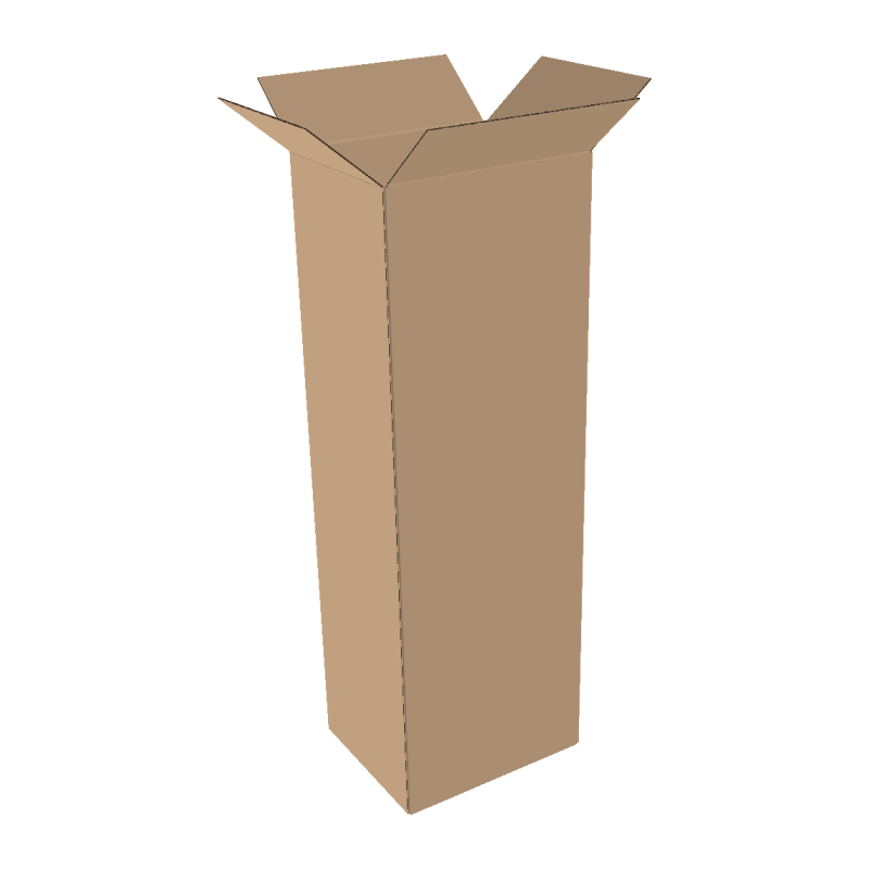 1-wall folding cartons 150x100x450 mm