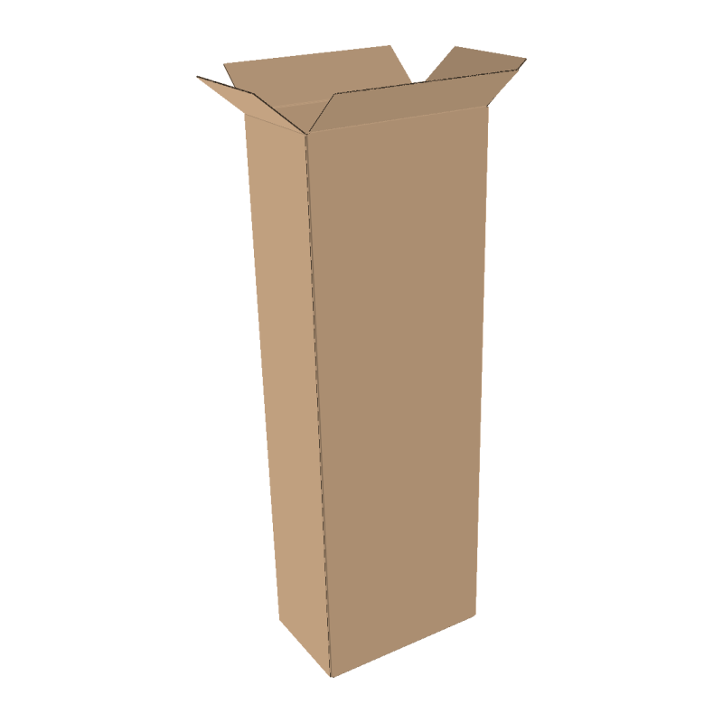 1-wall folding cartons 250x150x600 mm