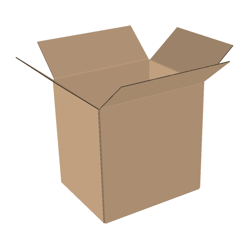 1-wall folding cartons 250x200x250 mm