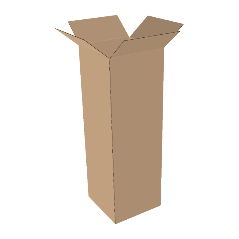1-wall folding cartons 250x250x580 mm