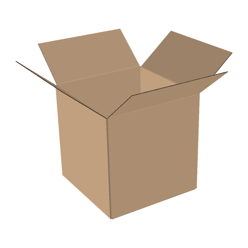 1-wall folding cartons 350x300x350 mm