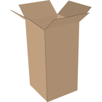 1-wall folding cartons 350x300x600 mm