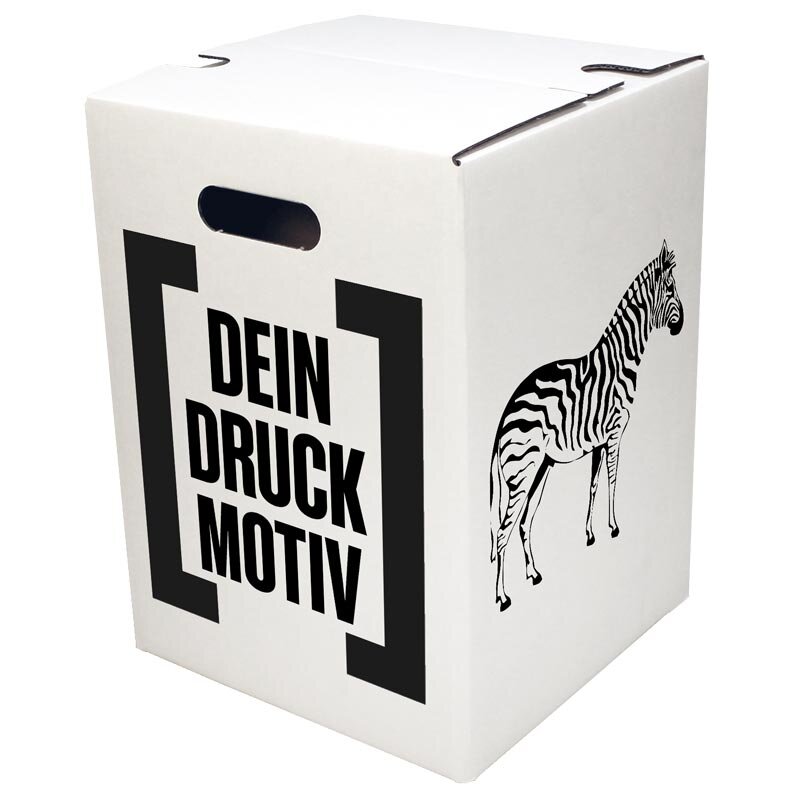 1-teiliger Papphocker weiß STANDARDDRUCK | ab 440 Stk | 1c-Druck