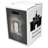 1-teiliger Papphocker weiß STANDARDDRUCK | ab 440 Stk | 1c-Druck