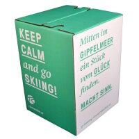 1-teiliger Papphocker weiß STANDARDDRUCK | ab 440 Stk | 1c-Druck