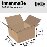 1-wellige Faltkartons 320x260x175 mm