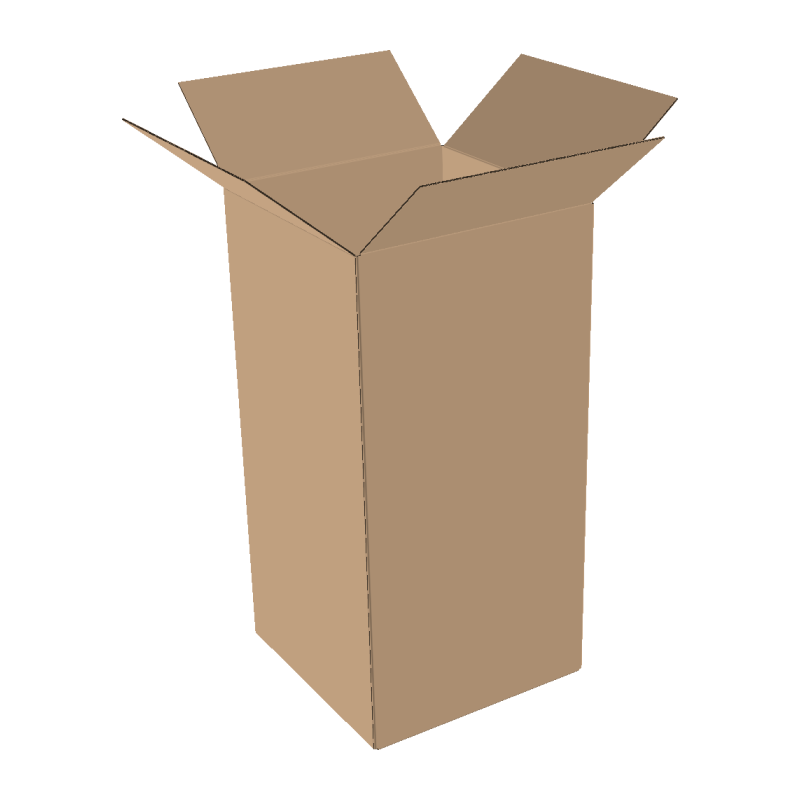 2-wall folding cartons 250x250x400 mm