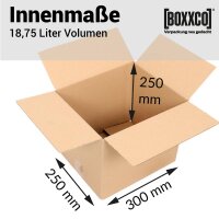 1-wellige Faltkartons 300x250x250 mm
