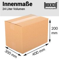 1-wellige Faltkartons 400x300x200 mm