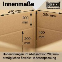 1-wellige Faltkartons 520x330x200-400 mm