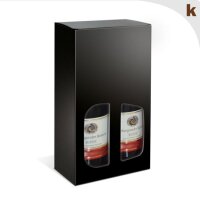 Flaschen-Faltschachteln Piccolo | Schwarz