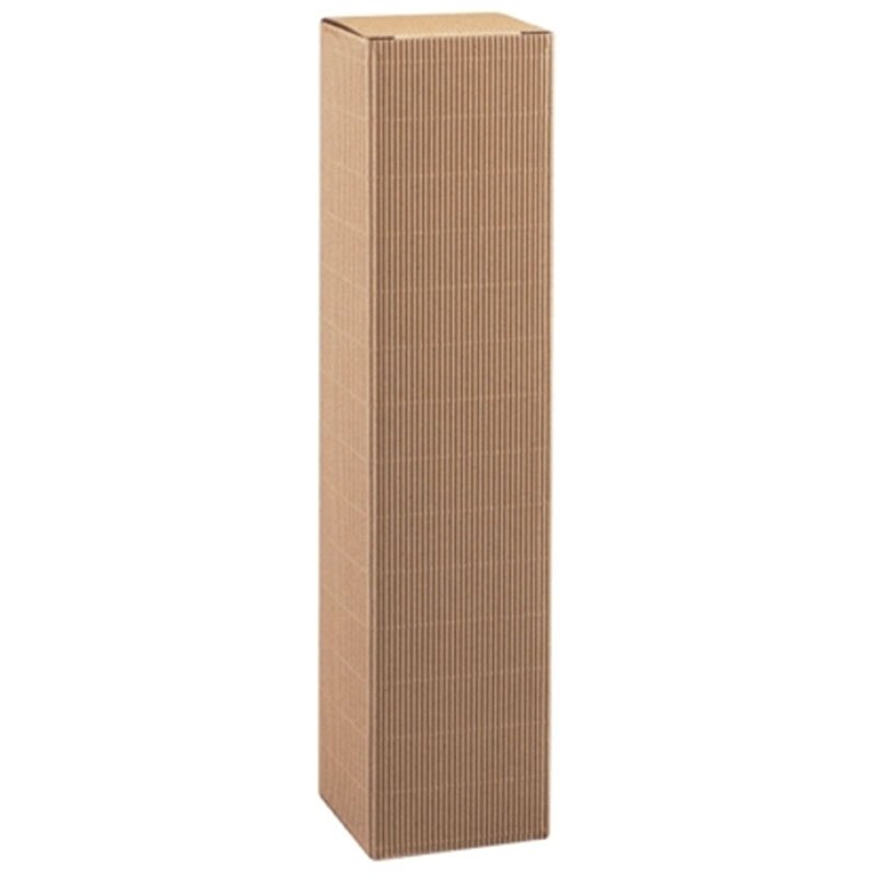 Bottle folding boxes wave structure nature | 1 wine/champagne bottle| 90x90x365 mm